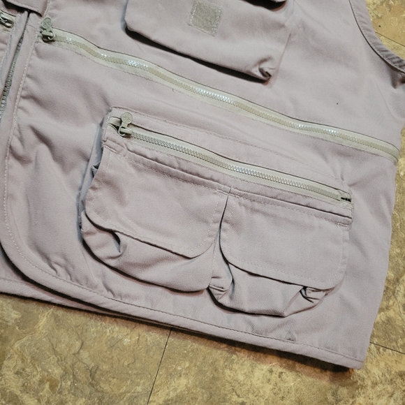 Rio Bravo By Prestige Fishing Vest Adult XXL Tan Canvas Full Zip Pockets - Picture 3 of 12